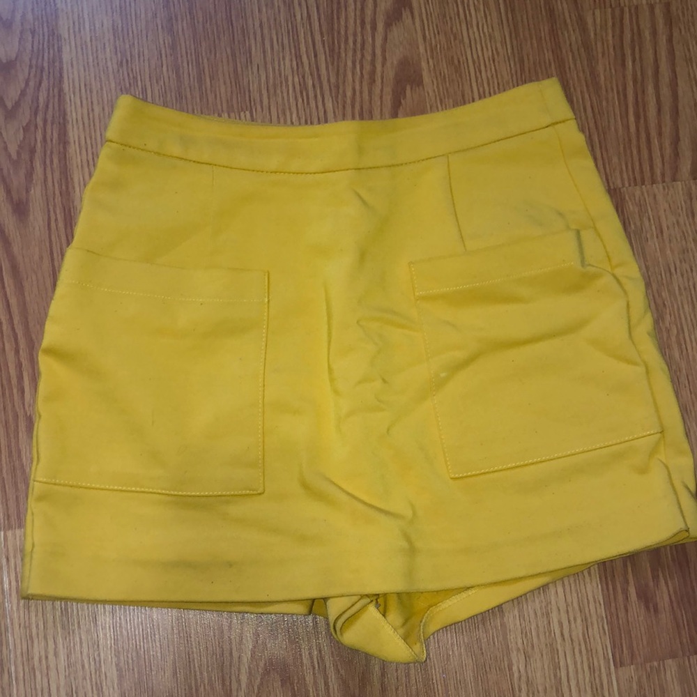 Zara mustard yellow skort